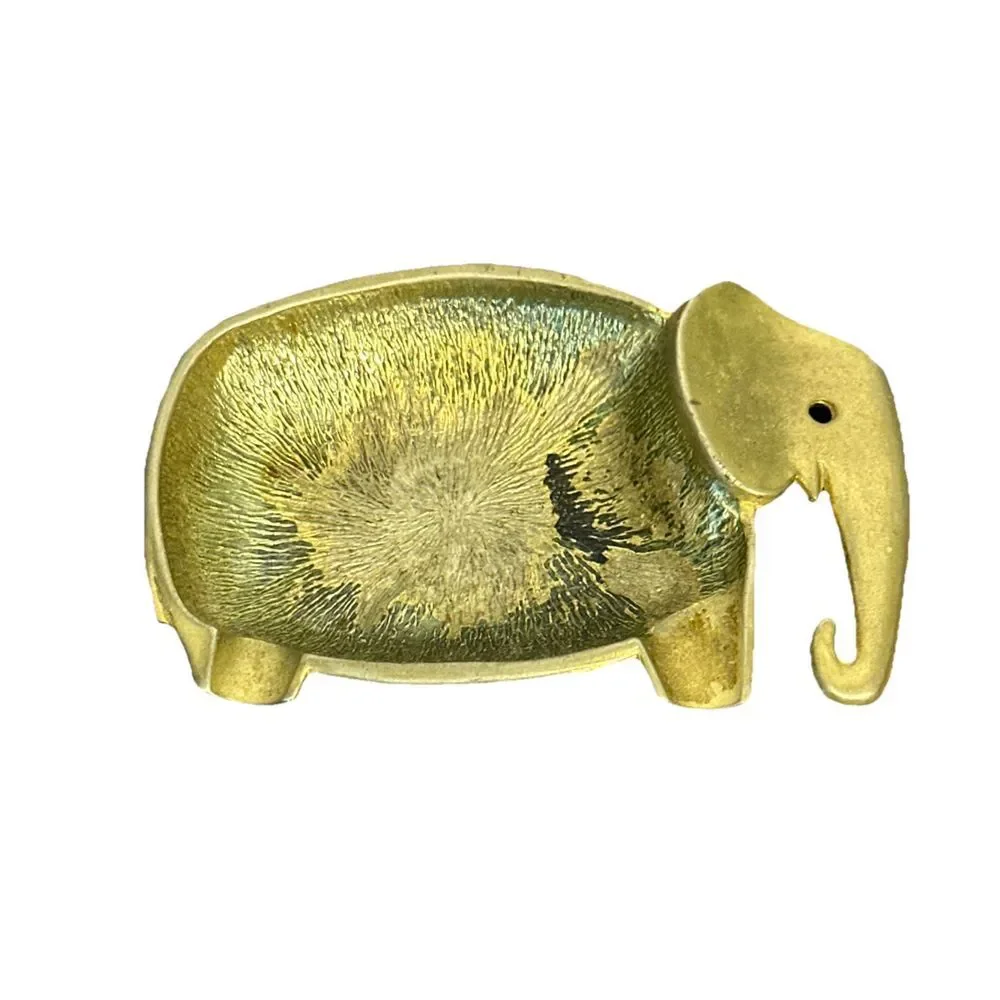 MCM Elephant Ash Tray Gold Plated